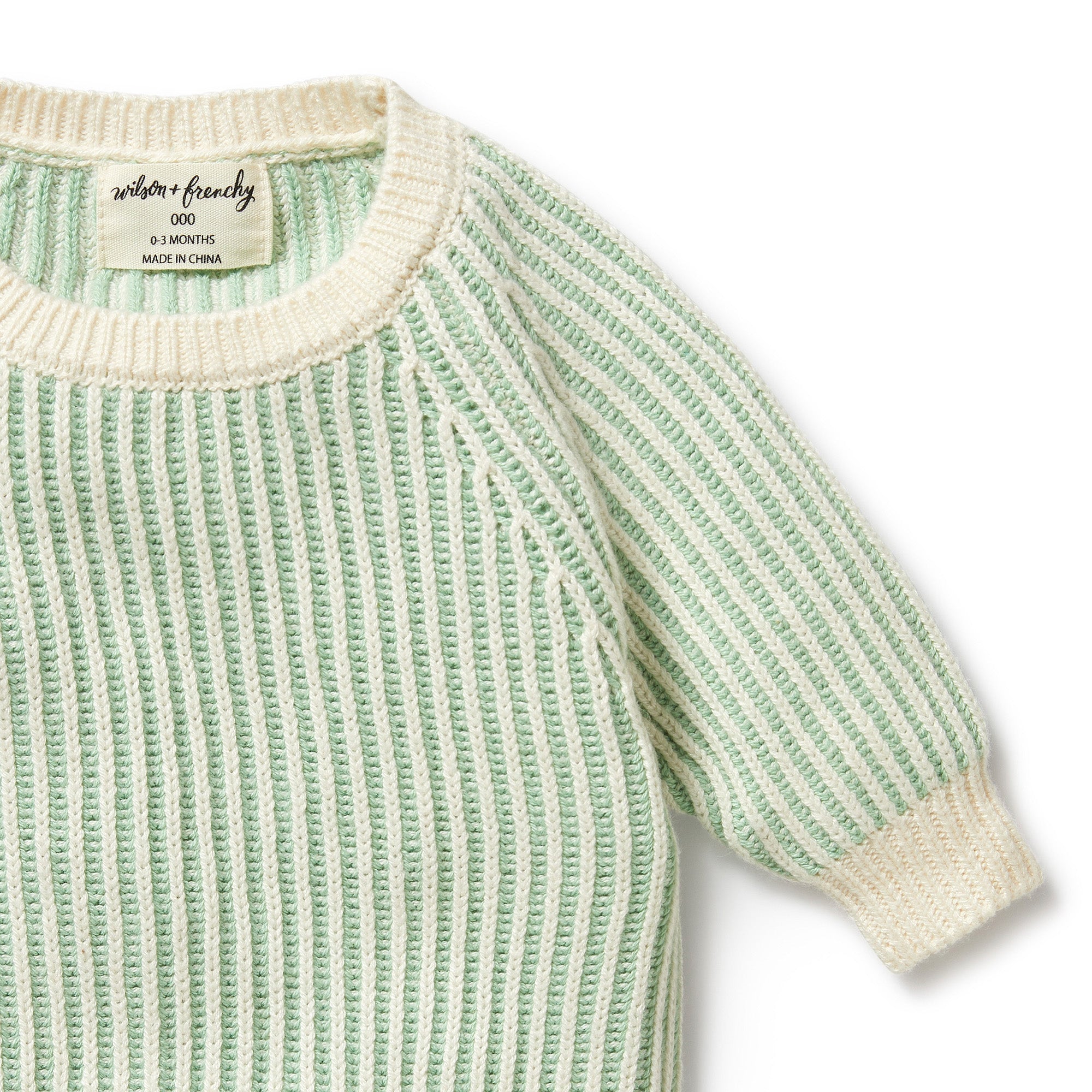 Wilson & Frenchy Knitted Ribbed Jumper Mint Green