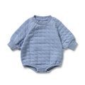 Wilson & Frenchy Sky Blue Organic Quilted Bodysuit