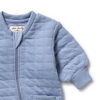 Wilson & Frenchy Sky Blue Organic Quilted Growsuit