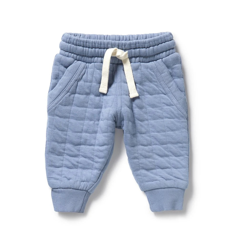 WIlson & Frenchy Sky Blue Organic Quilted Sweat Pant