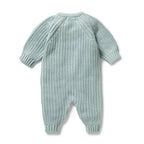 Wilson & Frenchy Duck Egg Organic Knitted Growsuit