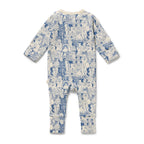 Wilson & Frenchy Foxglove Forest Organic Zipsuit with Feet