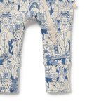 Wilson & Frenchy Foxglove Forest Organic Zipsuit with Feet