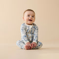 Wilson & Frenchy Foxglove Forest Organic Zipsuit with Feet