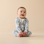 Wilson & Frenchy Foxglove Forest Organic Zipsuit with Feet