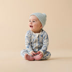 Wilson & Frenchy Foxglove Forest Organic Zipsuit with Feet