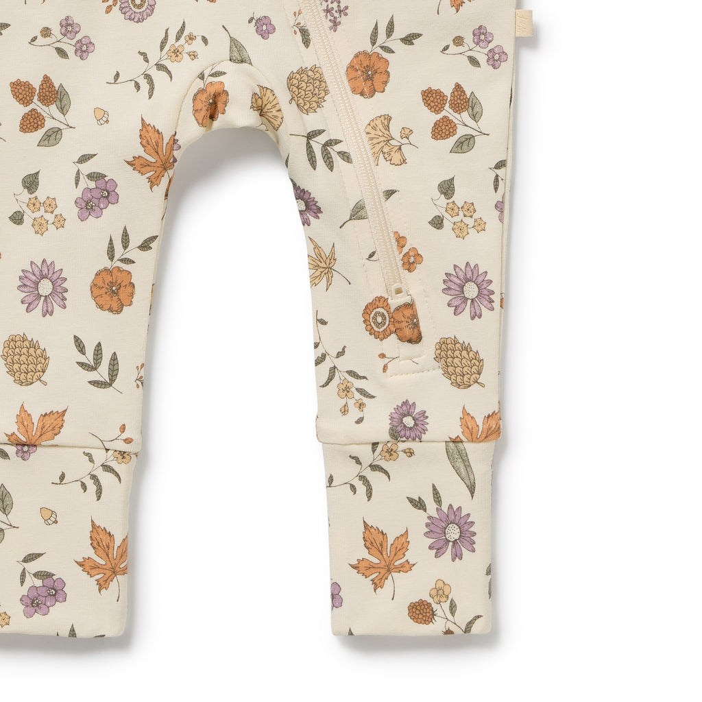 Wilson & Frenchy Maple Glow Organic Zipsuit with Feet