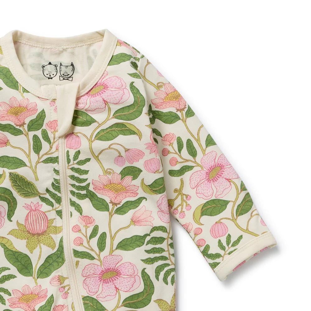Wilson & Frenchy Ma Fleur Organic Zipsuit with Feet