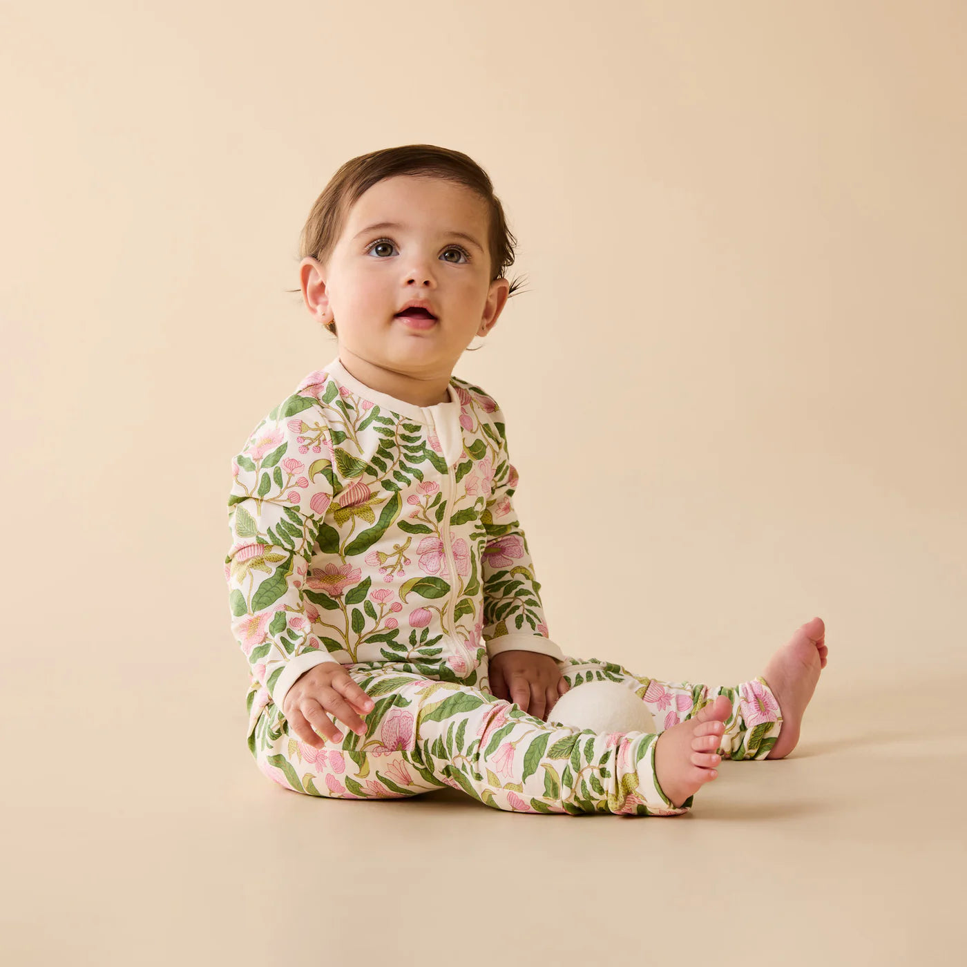 Wilson & Frenchy Ma Fleur Organic Zipsuit with Feet