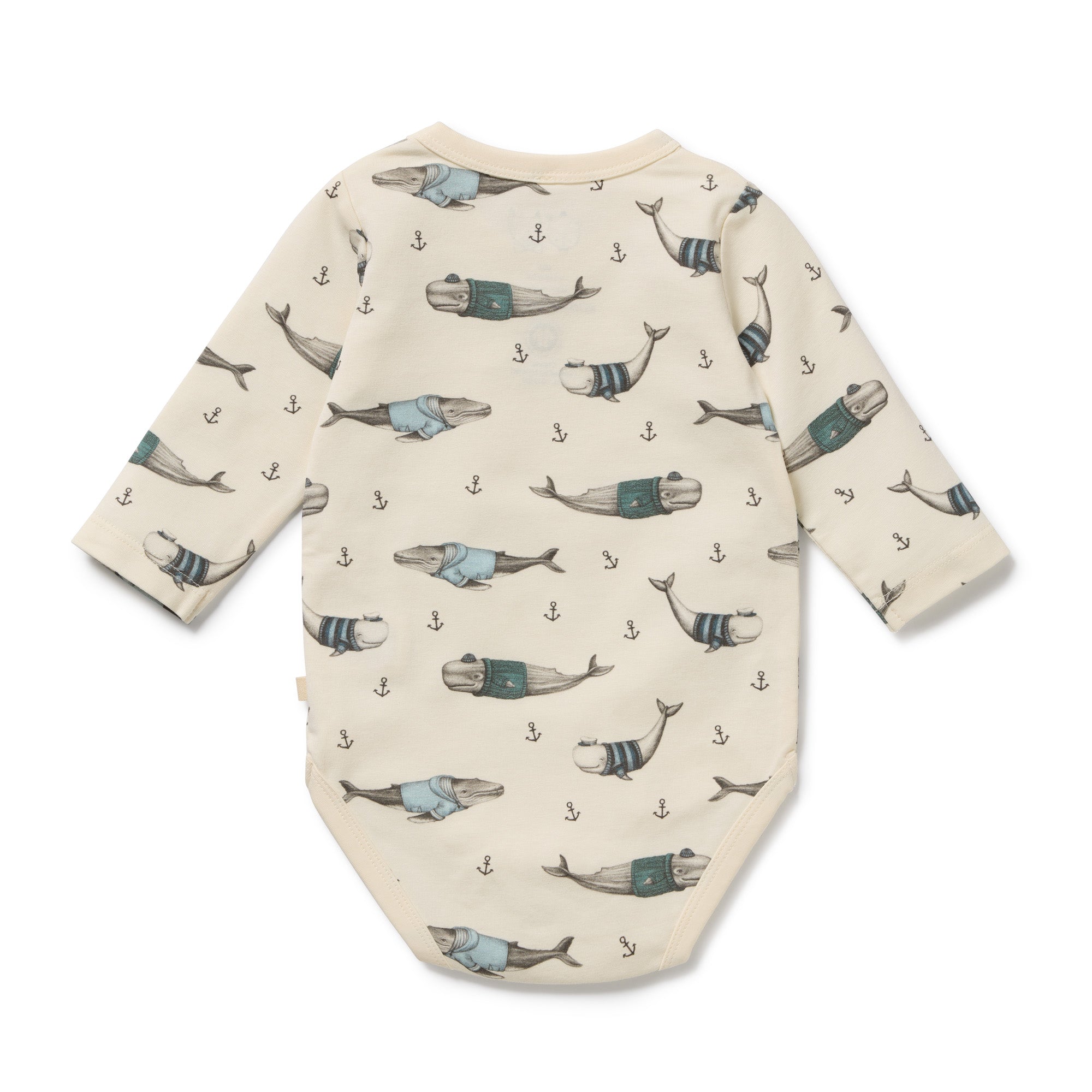 Wilson & Frenchy Woolly Whales Organic Bodysuit