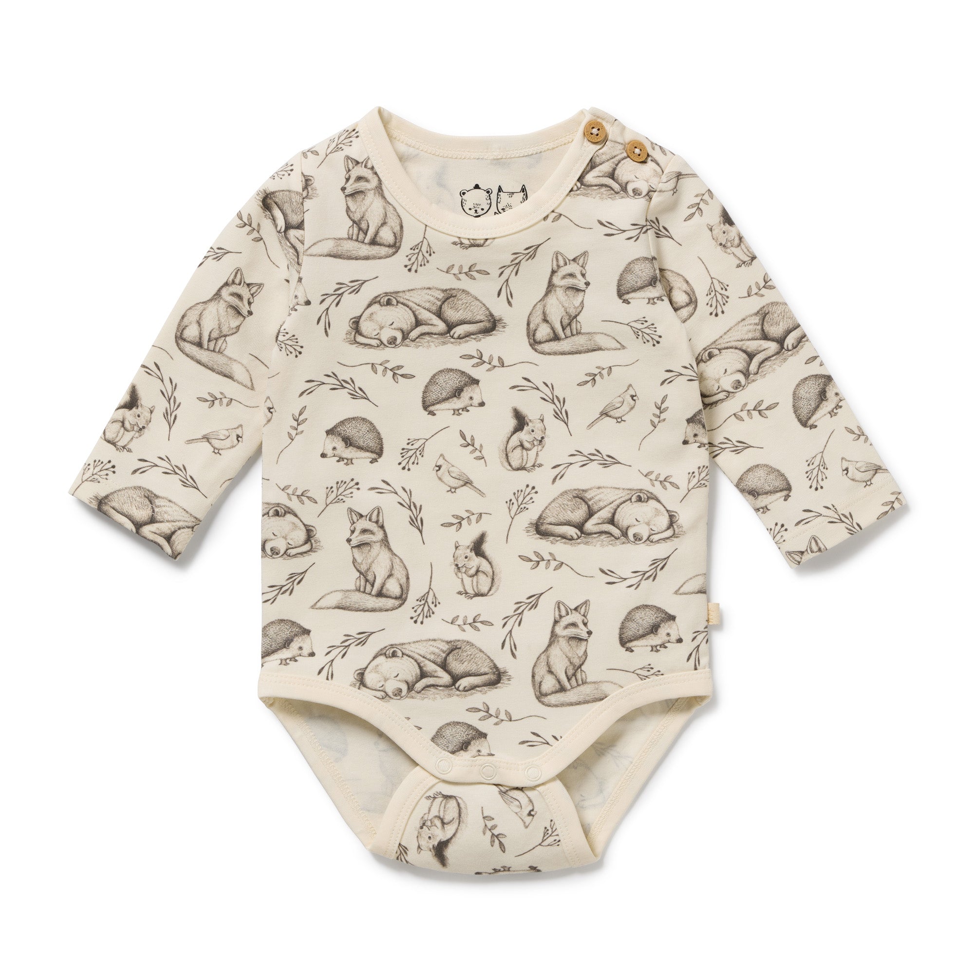 Wilson & Frenchy Foxglove Forest Organic Bodysuit