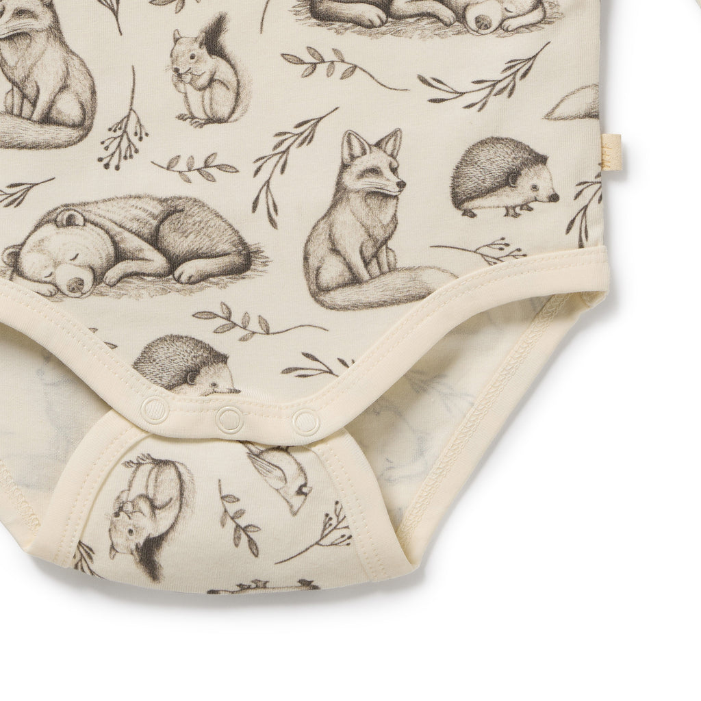 Wilson & Frenchy Foxglove Forest Organic Bodysuit