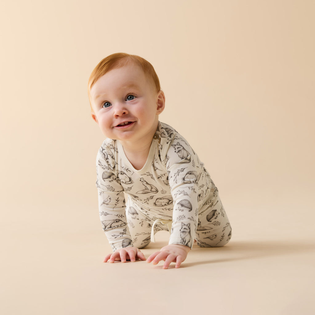 Wilson & Frenchy Foxglove Forest Organic Bodysuit