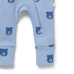 Wilson & Frenchy Bear Hugs Organic Waffle Zipsuit