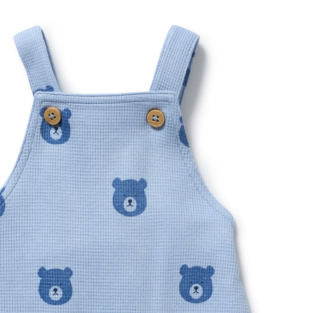 Wilson & Frenchy Bear Hugs Organic Waffle Overall