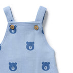 Wilson & Frenchy Bear Hugs Organic Waffle Overall
