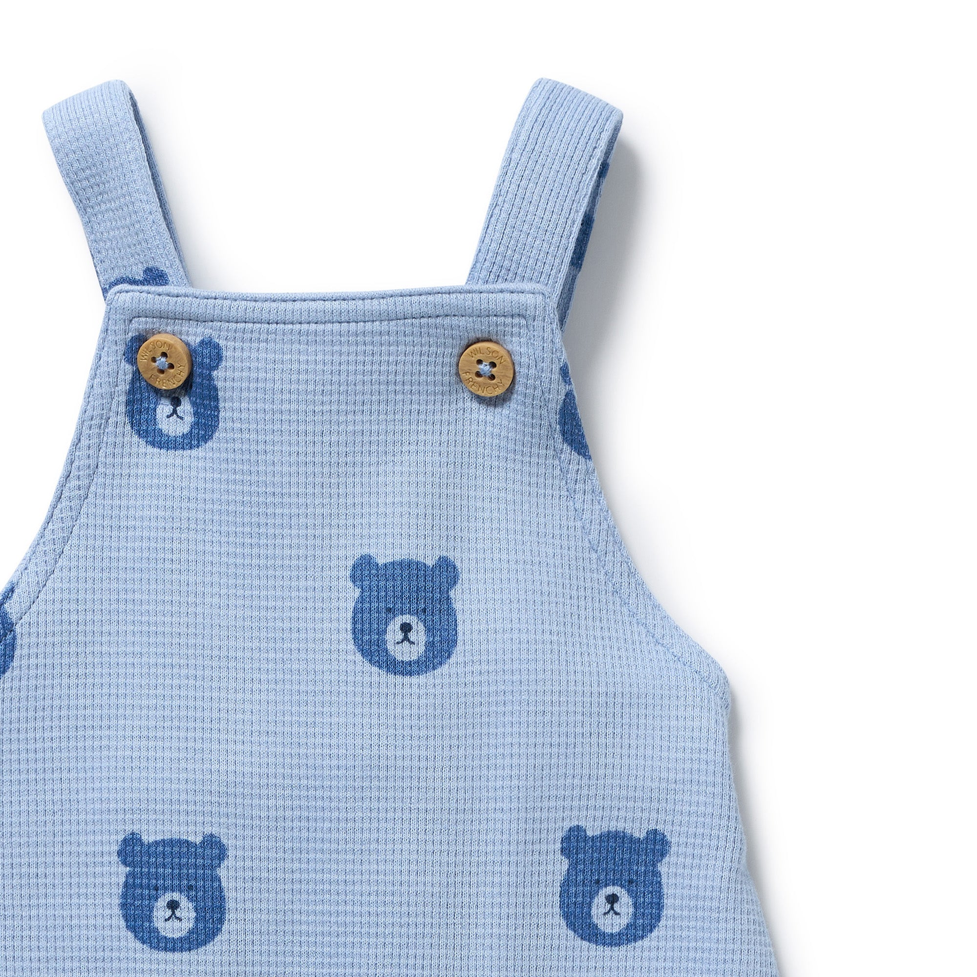 Wilson & Frenchy Bear Hugs Organic Waffle Overall