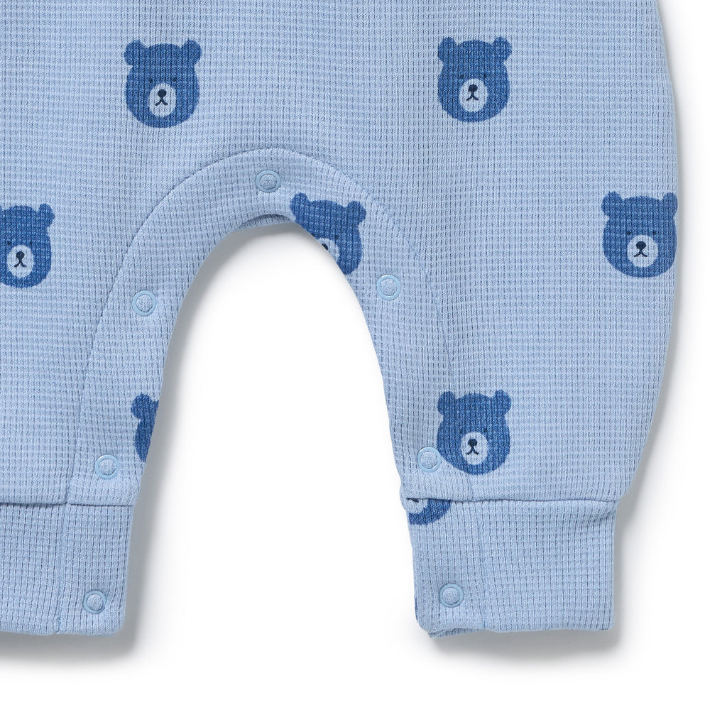 Wilson & Frenchy Bear Hugs Organic Waffle Overall