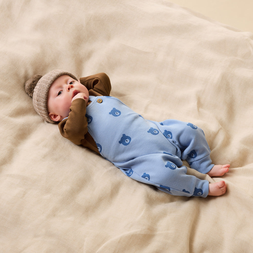Wilson & Frenchy Bear Hugs Organic Waffle Overall