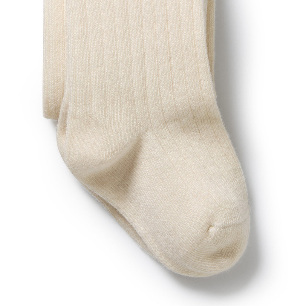 Wilson & Frenchy Buttermilk Organic Ribbed Tights