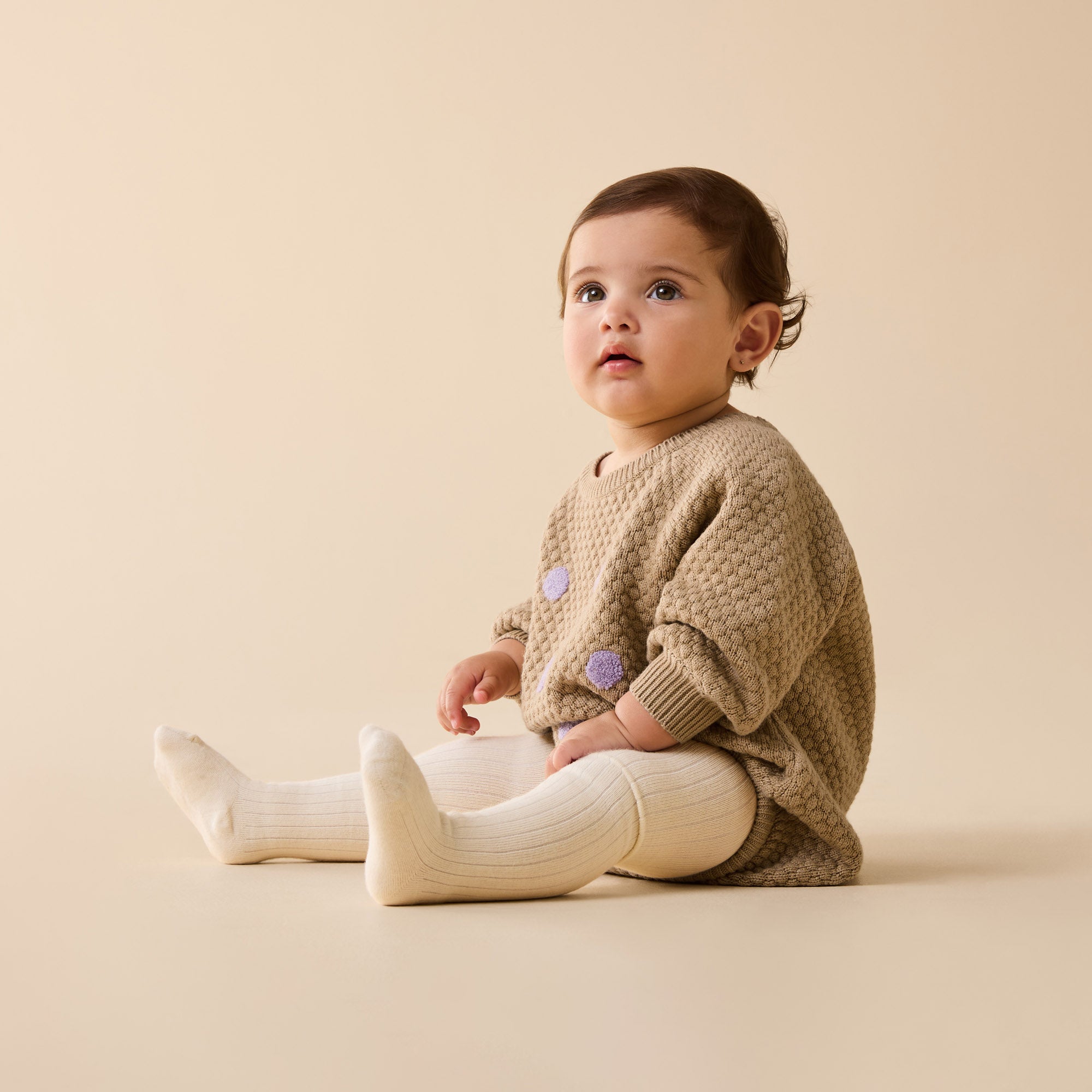 Wilson & Frenchy Buttermilk Organic Ribbed Tights