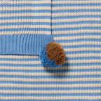 Wilson & Frenchy Frosted Blue Organic Knitted Stripe Blanket