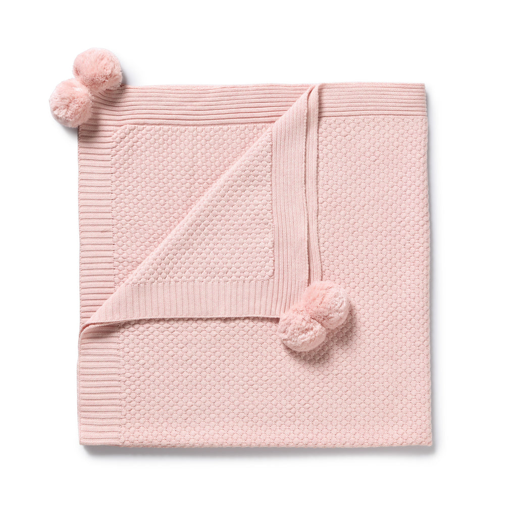 Wilson & Frenchy Marshmellow Organic Knitted Bubble Blanket