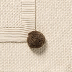 Wilson & Frenchy Cream Organic Knitted Bubble Blanket