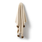 Wilson & Frenchy Cream Organic Knitted Bubble Blanket