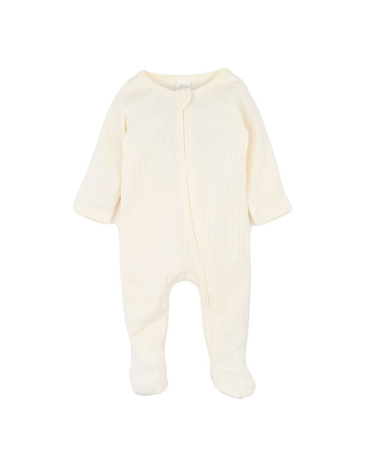 Bebe Milk Organic Pointelle LS Zipsuit