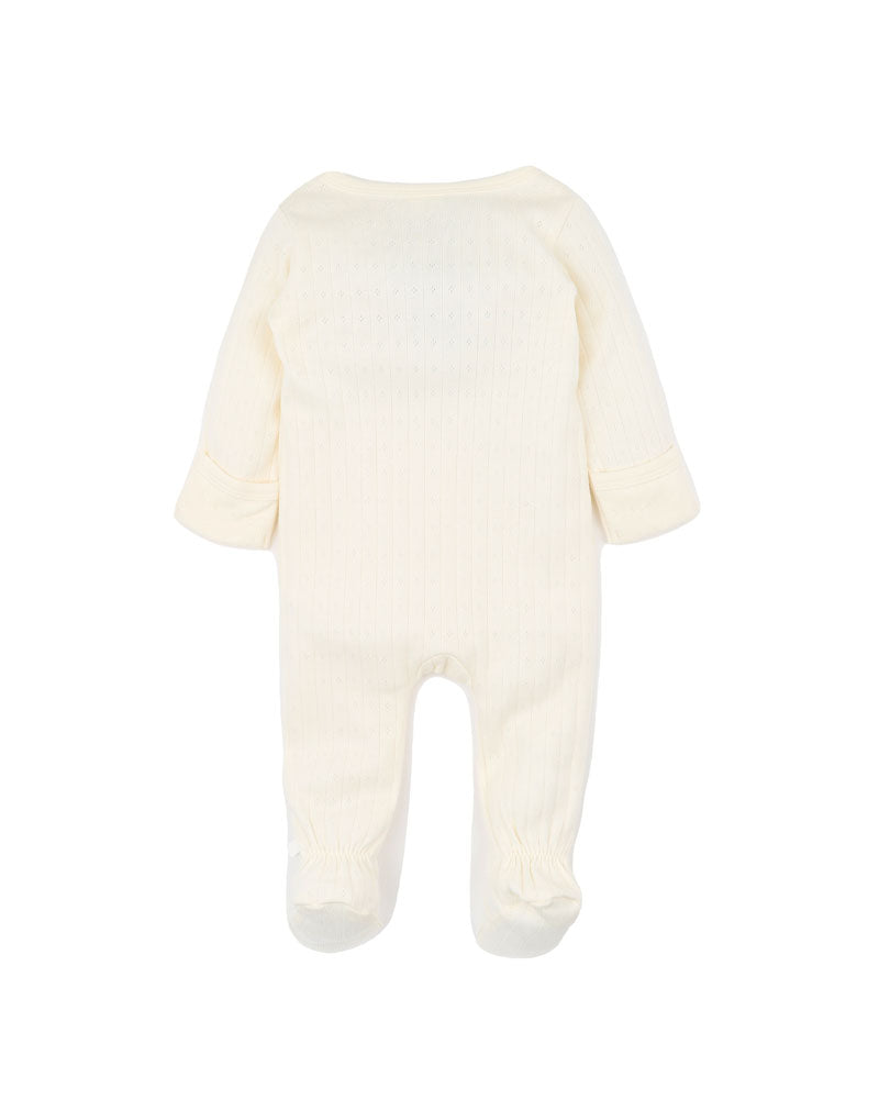 Bebe Milk Organic Pointelle LS Zipsuit