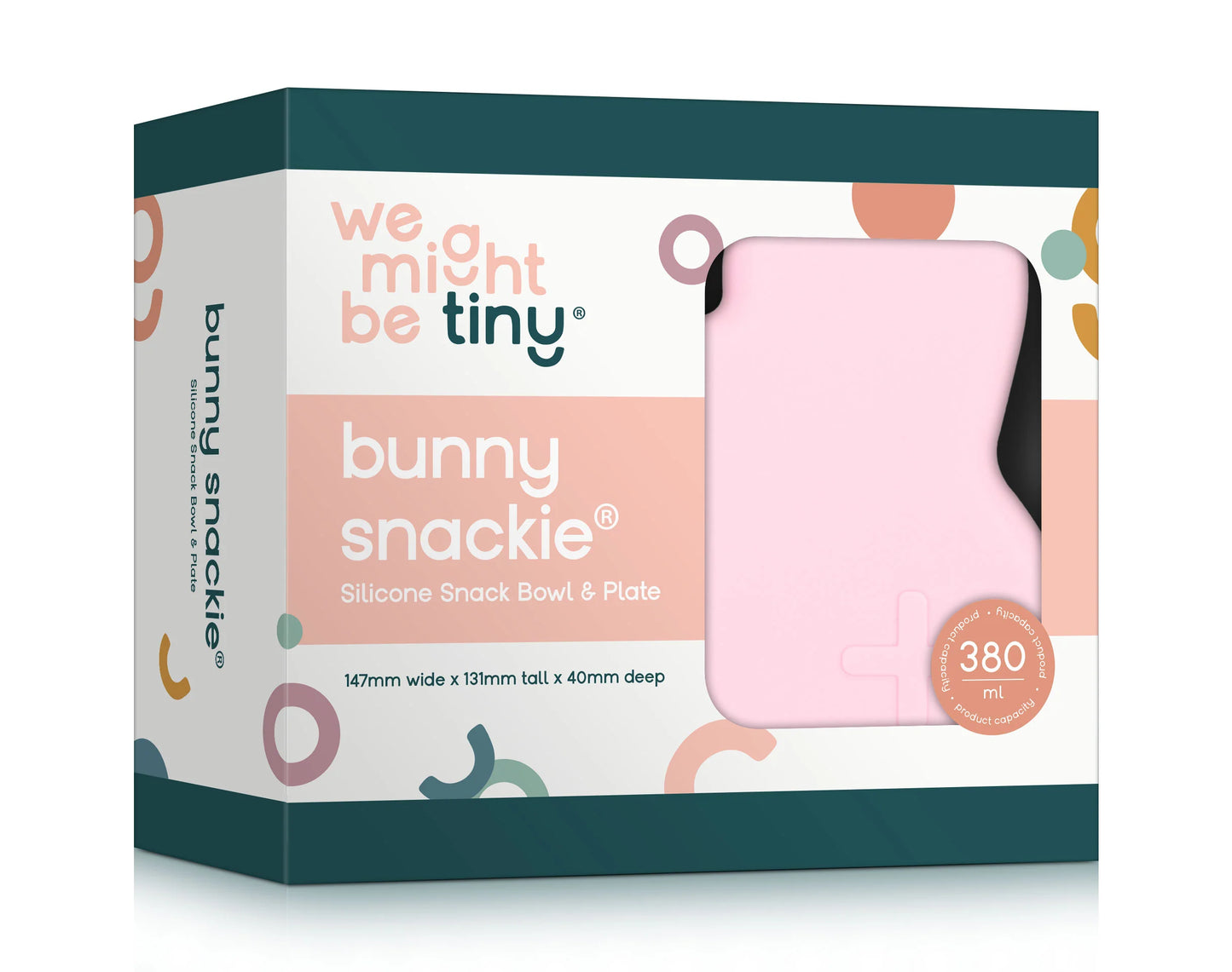 We Might Be Tiny Bunny Snackie - Powder Pink