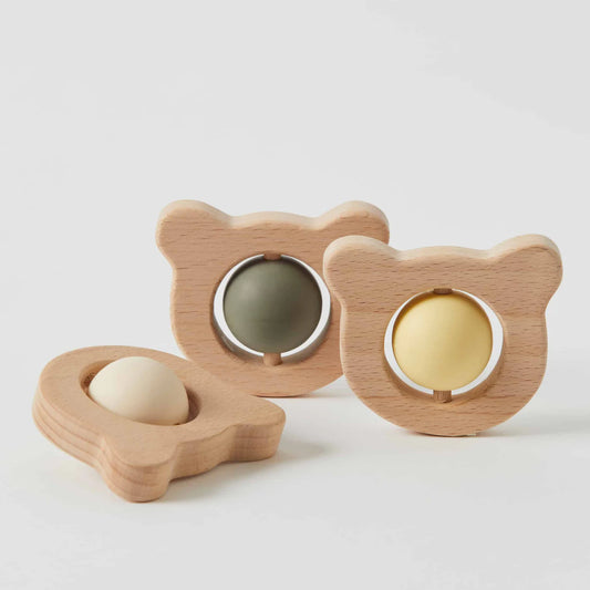 Nude + Bare BOWIE BEAR TEETHER