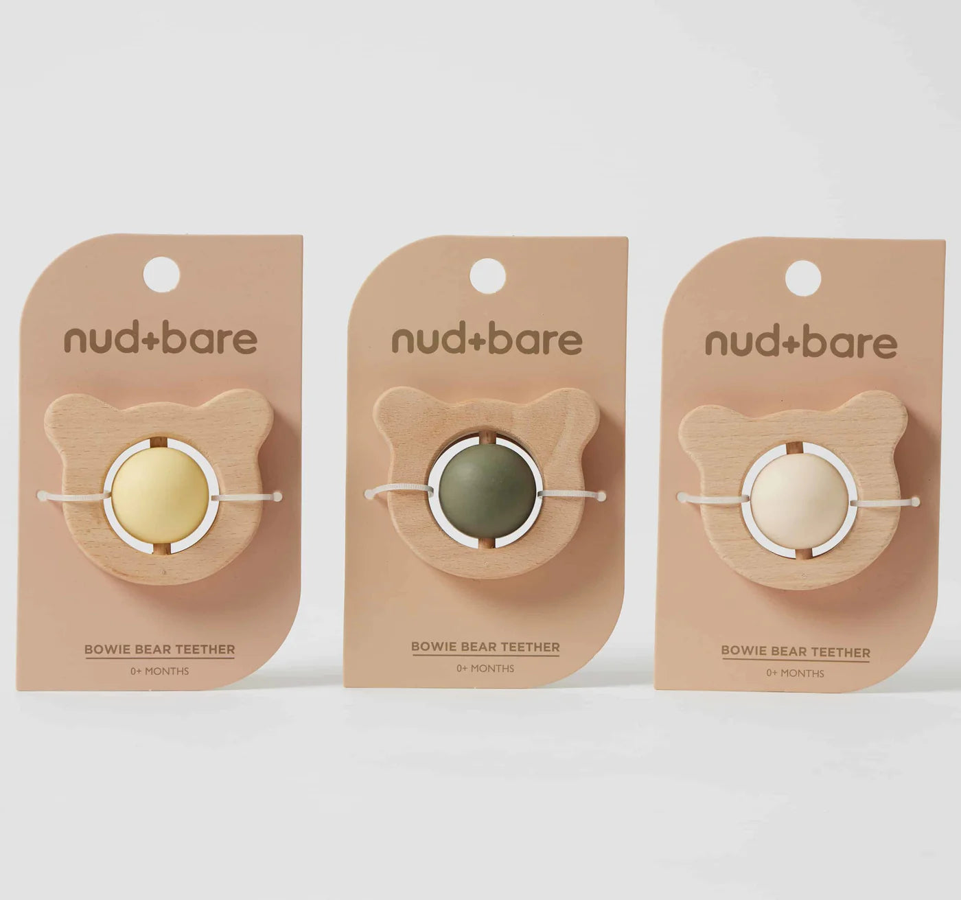 Nude + Bare BOWIE BEAR TEETHER