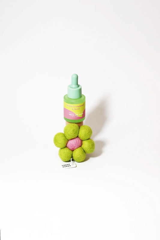 Grace and James Wild Frangipani & Rose - Felt Air Freshener