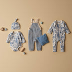 Wilson & Frenchy Foxglove Forest Organic Zipsuit with Feet