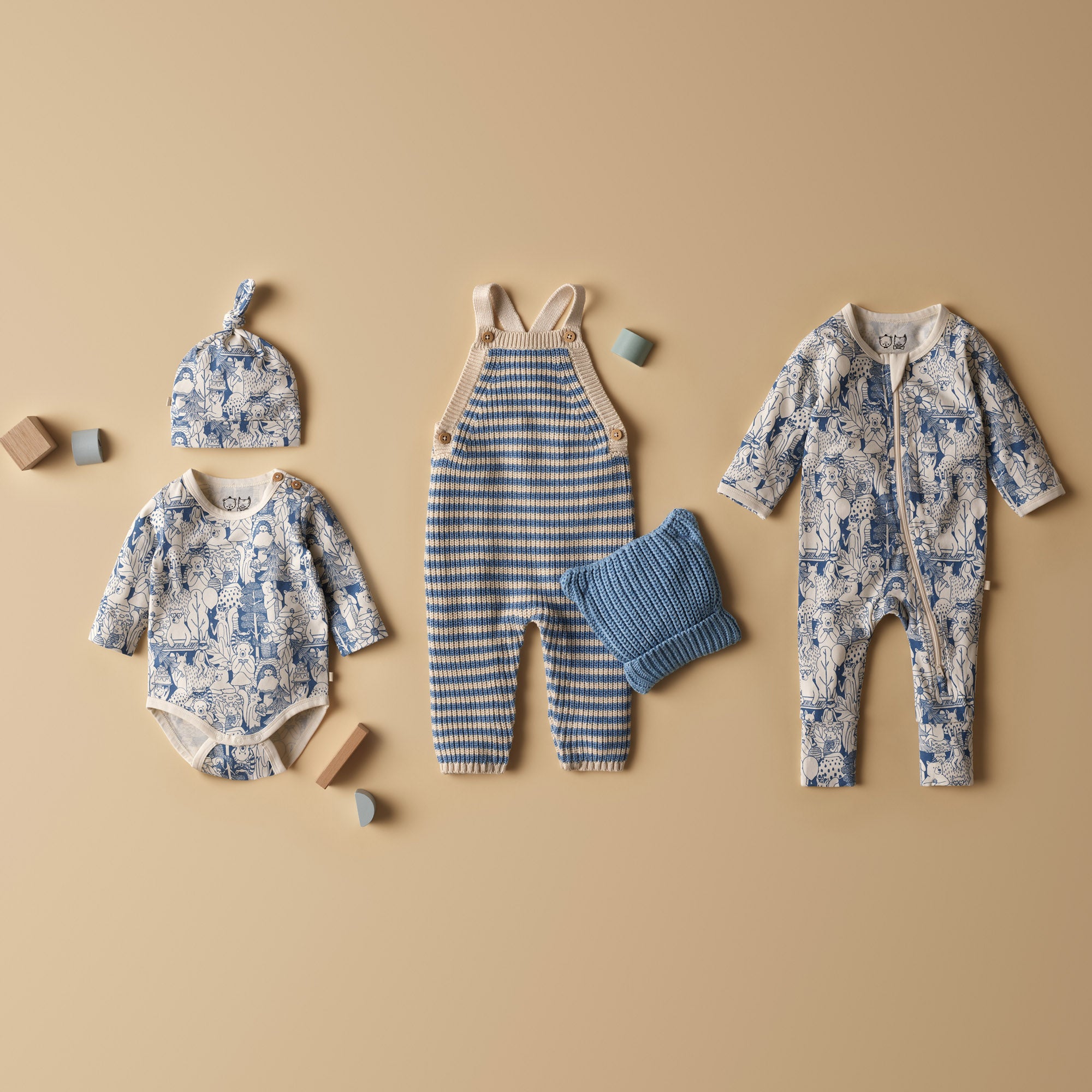 Wilson & Frenchy Foxglove Forest Organic Zipsuit with Feet