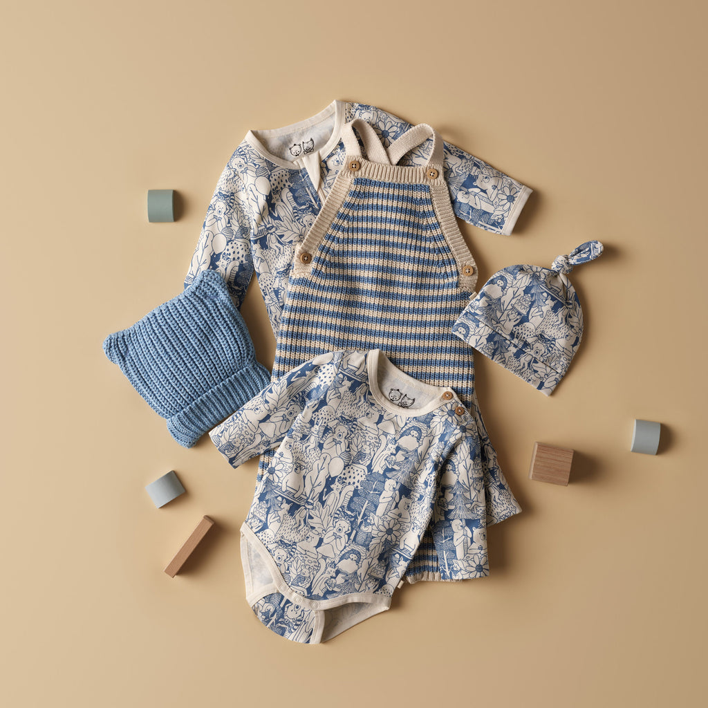Wilson & Frenchy Foxglove Forest Organic Zipsuit with Feet