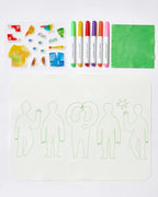 Journey Of Something Wipeable Silicone Colouring Mat - Assorted