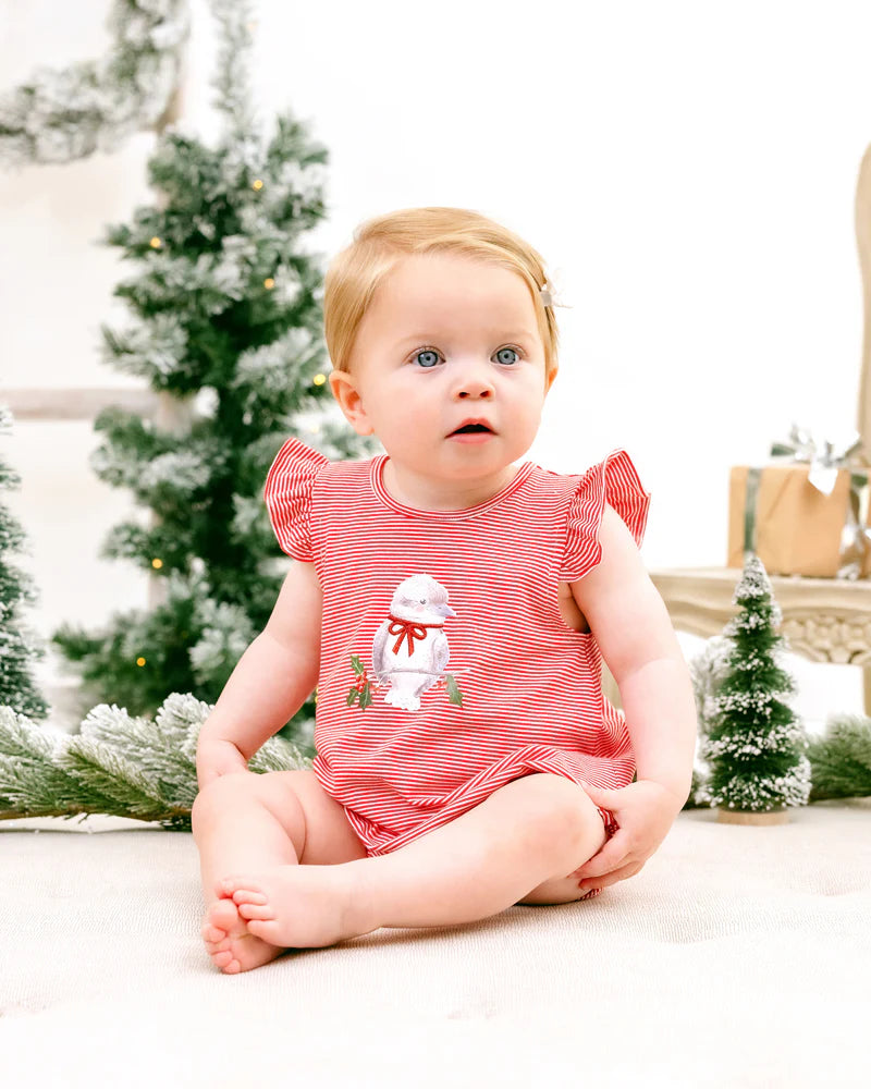 Bebe- Xmas Kookaburra Bodysuit- Red Stripe