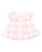 Bebe Lara Cutwork Check Dress 3-7Yrs