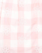 Bebe Lara Cutwork Check Dress 3-7Yrs