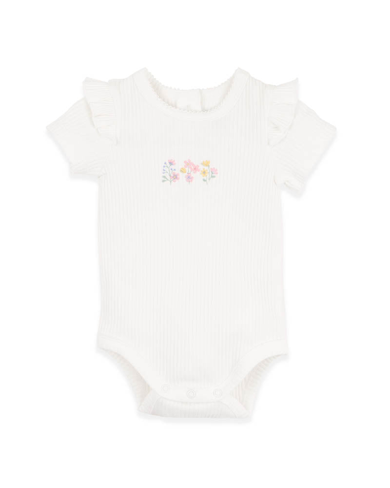 Bebe Bonnie Organic Embroidered Bodysuit