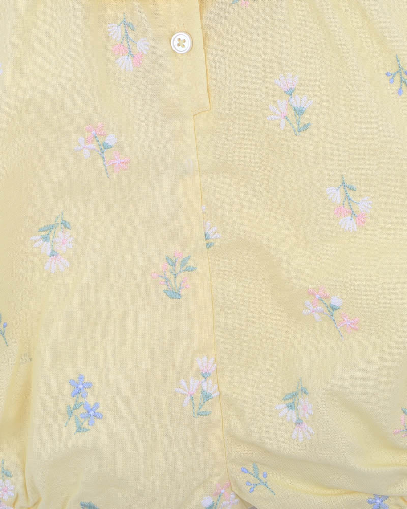 Bebe Bonnie Embroidered Romper
