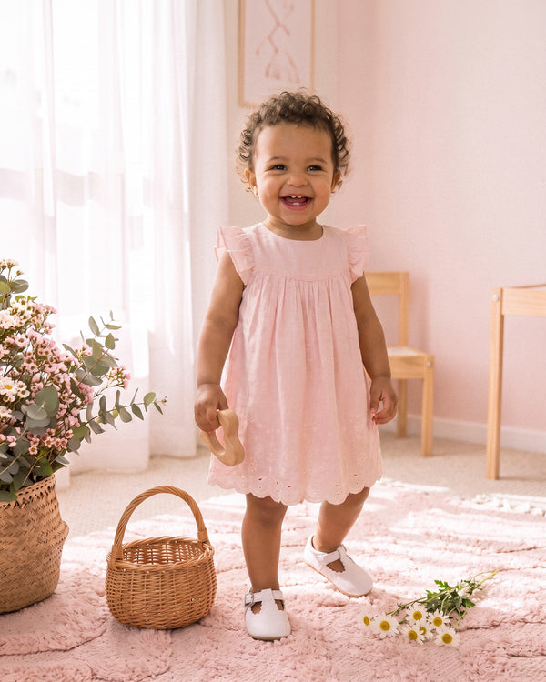 Bebe Chelsea Broderie Hem Dress