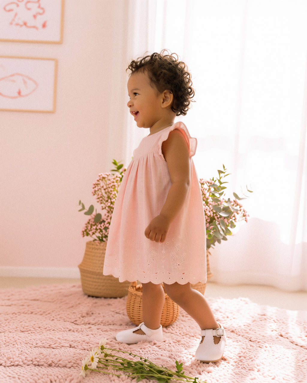 Bebe Chelsea Broderie Hem Dress