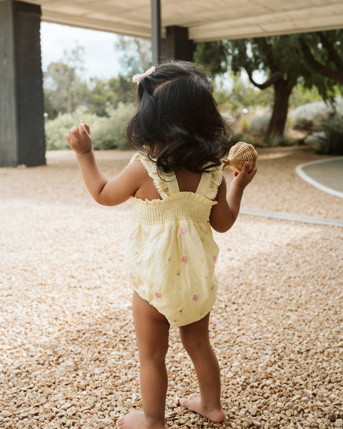 Bebe Pia All Over Embroidery Bodysuit