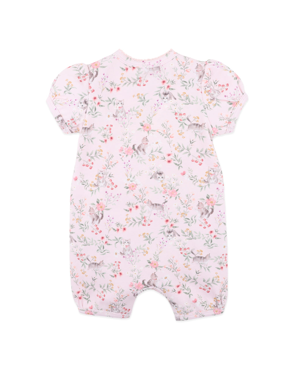 Bebe Willa Organic Short Sleeve Zip Romper