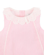 Bebe Willa Stripe Lace Collar Bodysuit