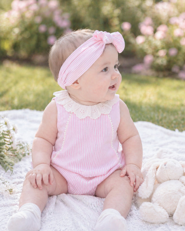 Bebe Willa Stripe Lace Collar Bodysuit